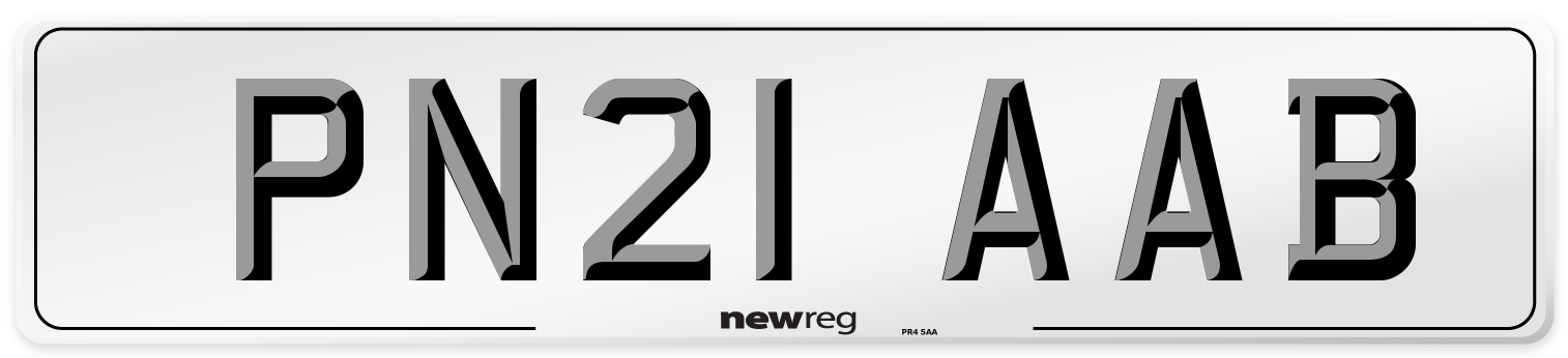 PN21 AAB Number Plate from New Reg
